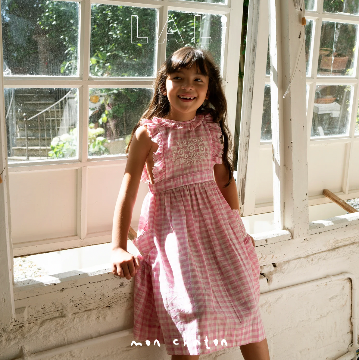 ◎LALI◎ Clover Dress in Pink Picnic Plaid