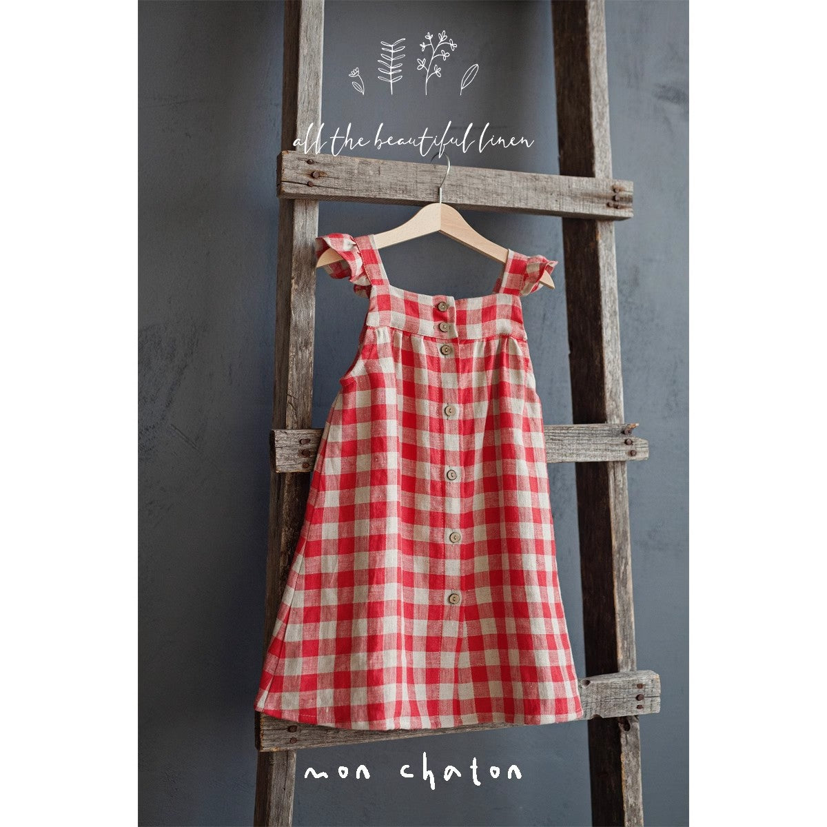 Garden Festive Linen Pinafore