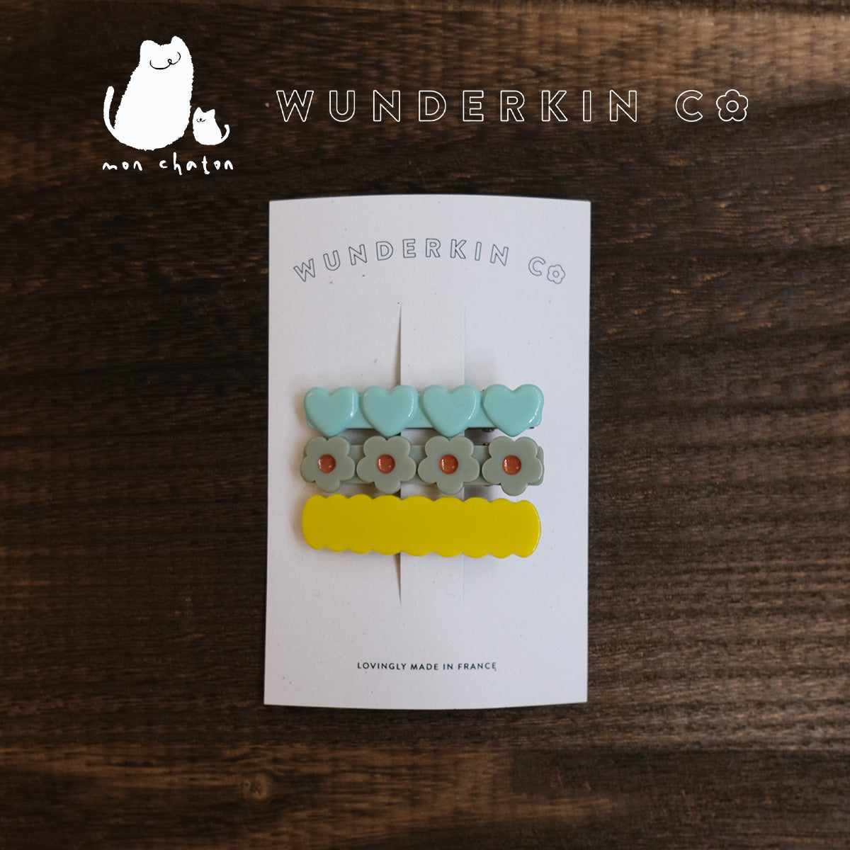 ◎WUNDERKIN◎ Set of 4 Hair Clips Exclusive to mon chaton
