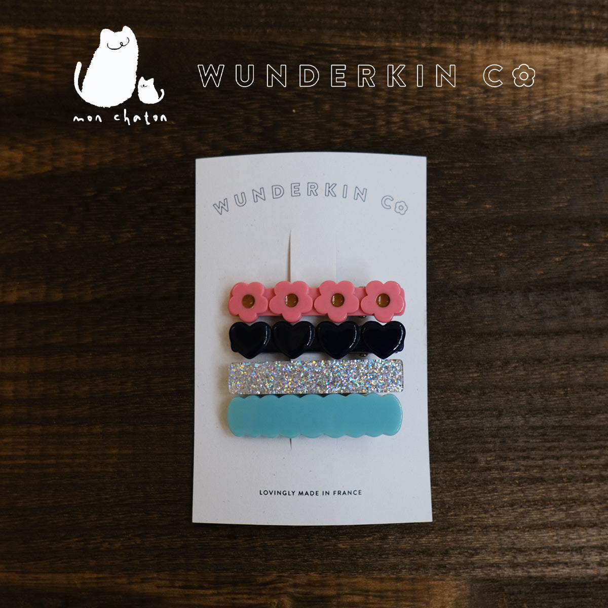 ◎WUNDERKIN◎ Set of 4 Hair Clips Exclusive to mon chaton