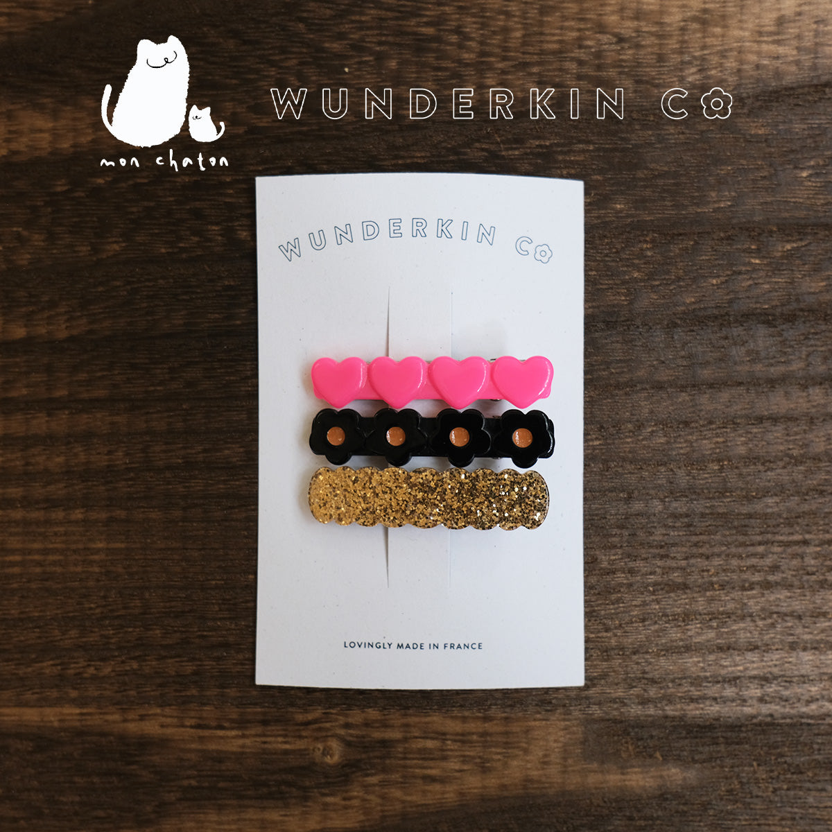 ◎WUNDERKIN◎ Set of 4 Hair Clips Exclusive to mon chaton