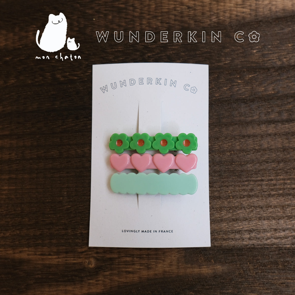 ◎WUNDERKIN◎ Set of 4 Hair Clips Exclusive to mon chaton