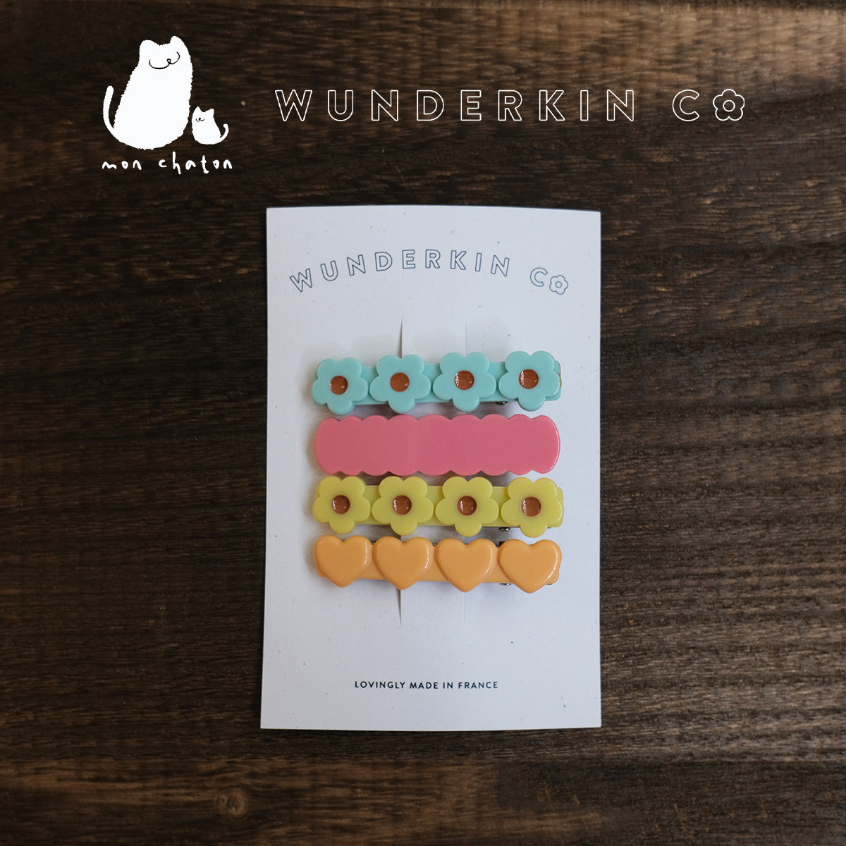 ◎WUNDERKIN◎ Set of 4 Hair Clips Exclusive to mon chaton