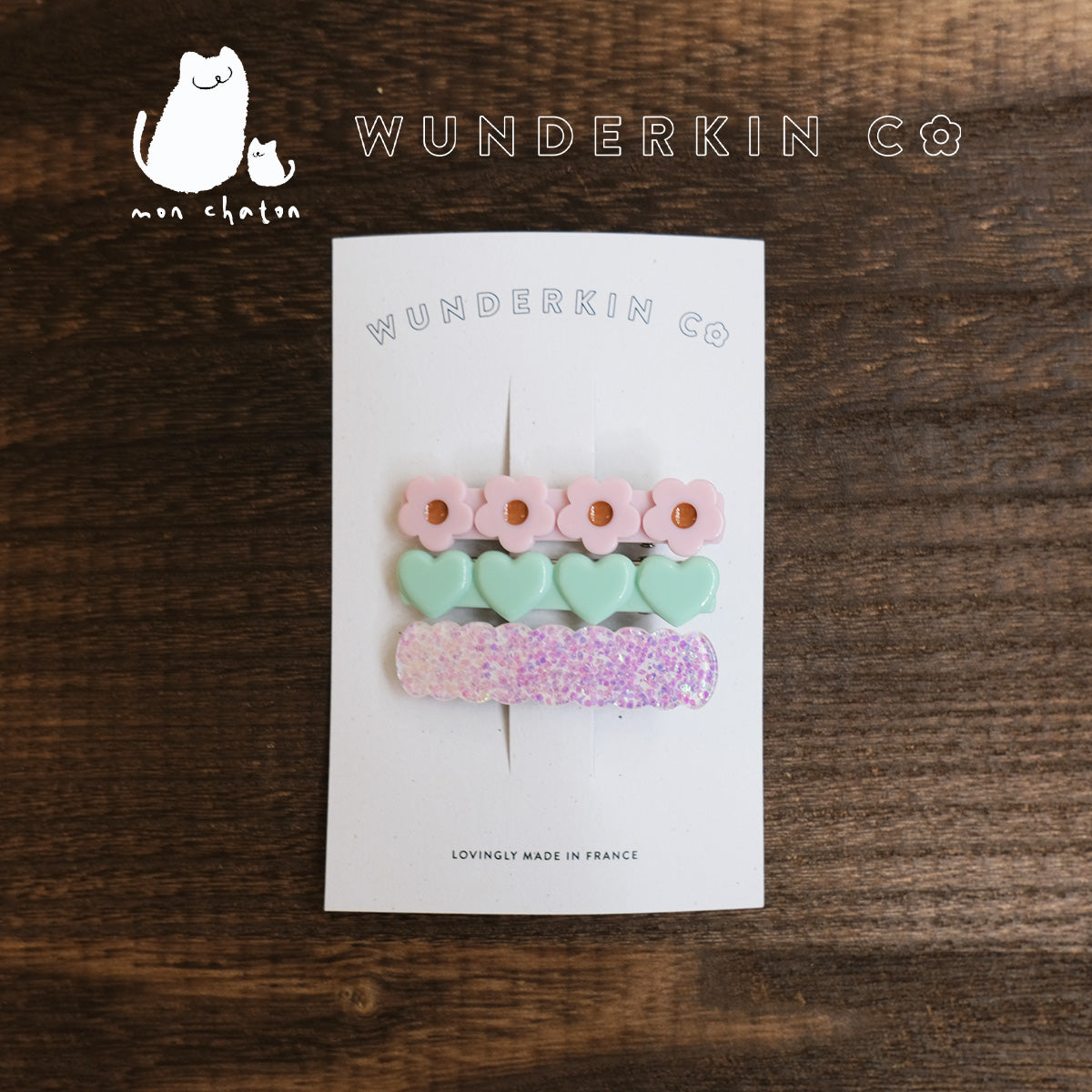◎WUNDERKIN◎ Set of 4 Hair Clips Exclusive to mon chaton