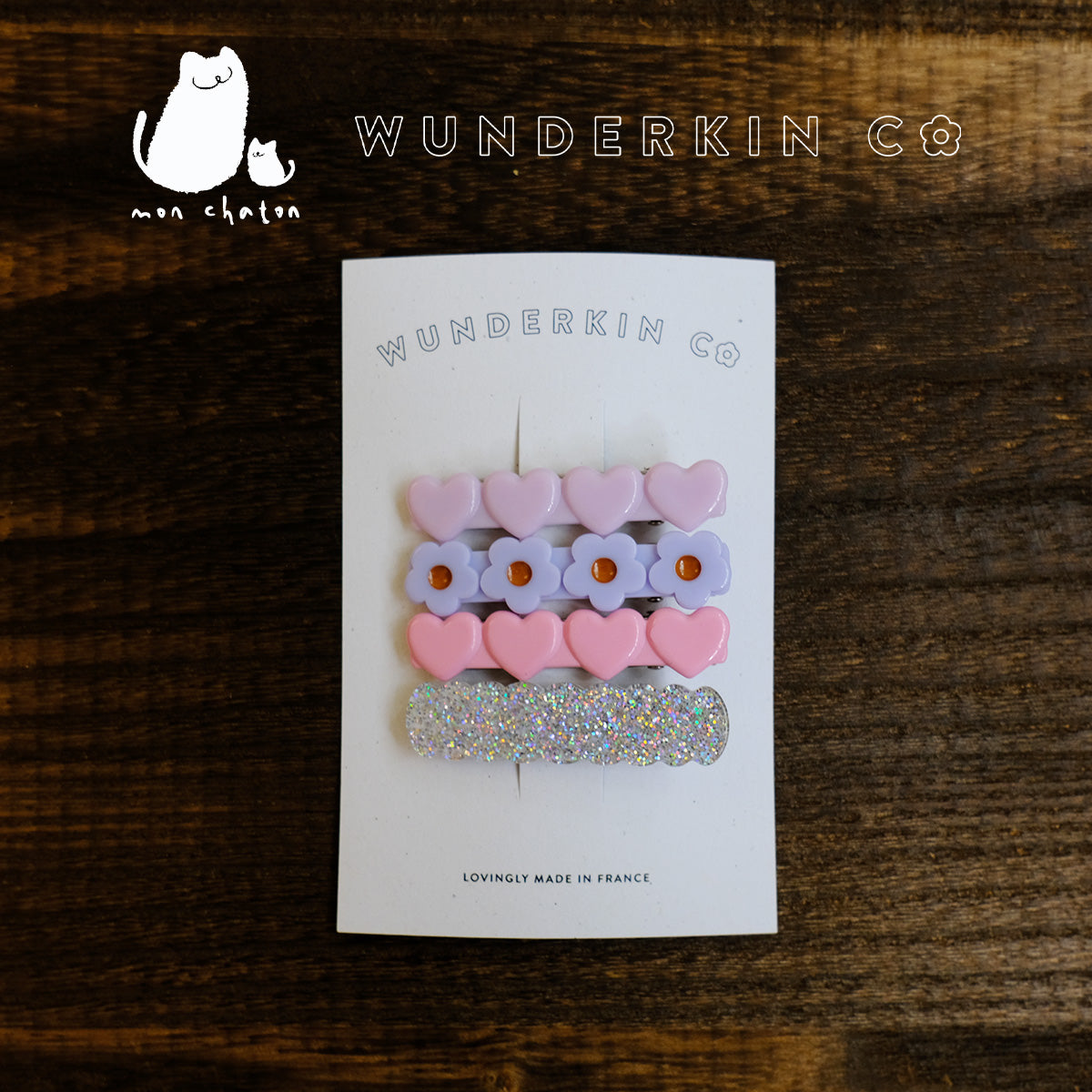 ◎WUNDERKIN◎ Set of 4 Hair Clips Exclusive to mon chaton