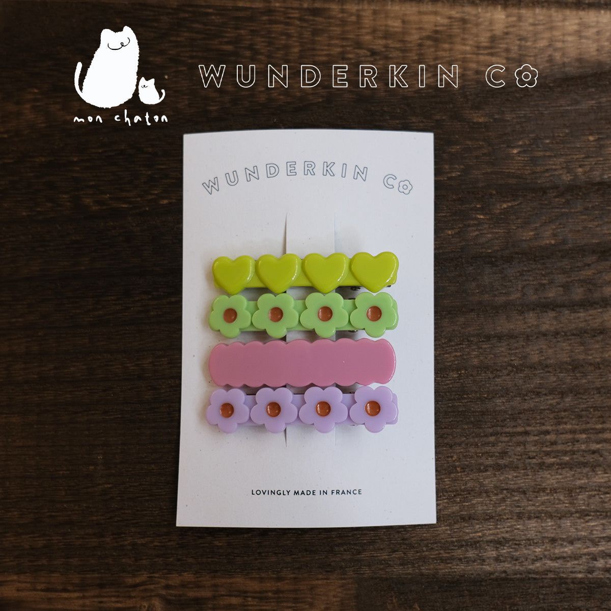◎WUNDERKIN◎ Set of 4 Hair Clips Exclusive to mon chaton