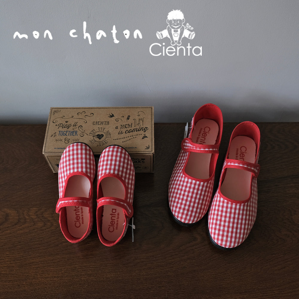 ◎CIENTA◎ Vintage Check Mary Janes