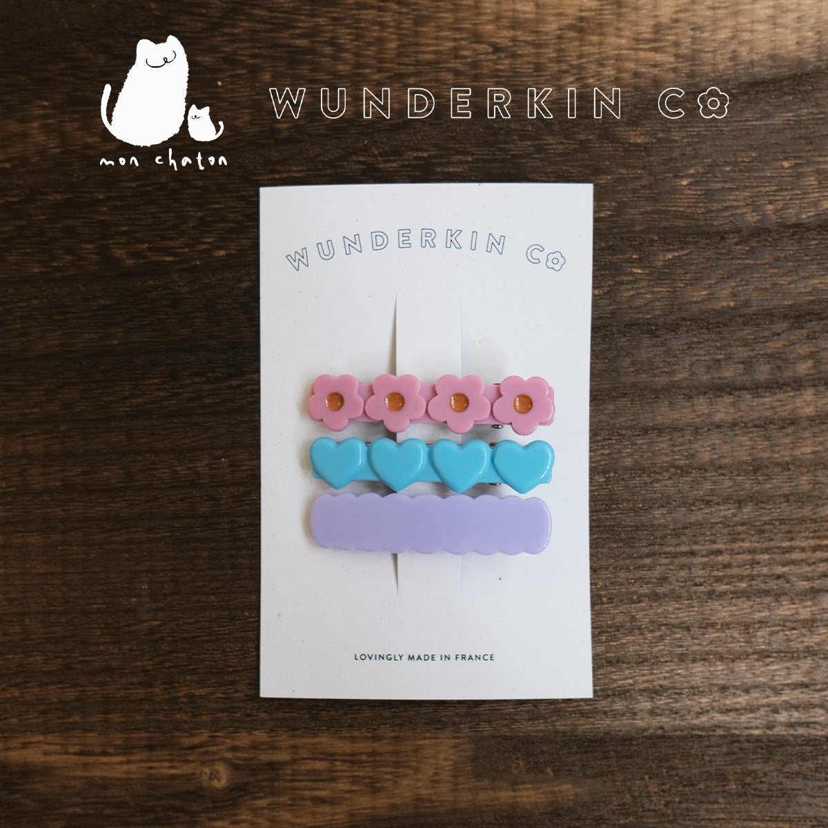 ◎WUNDERKIN◎ Set of 4 Hair Clips Exclusive to mon chaton