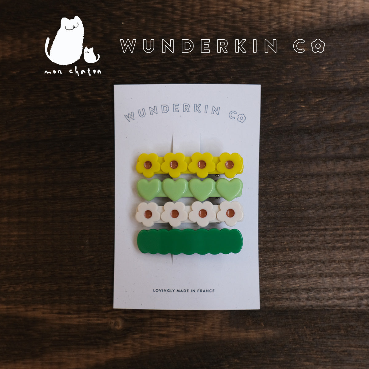 ◎WUNDERKIN◎ Set of 4 Hair Clips Exclusive to mon chaton