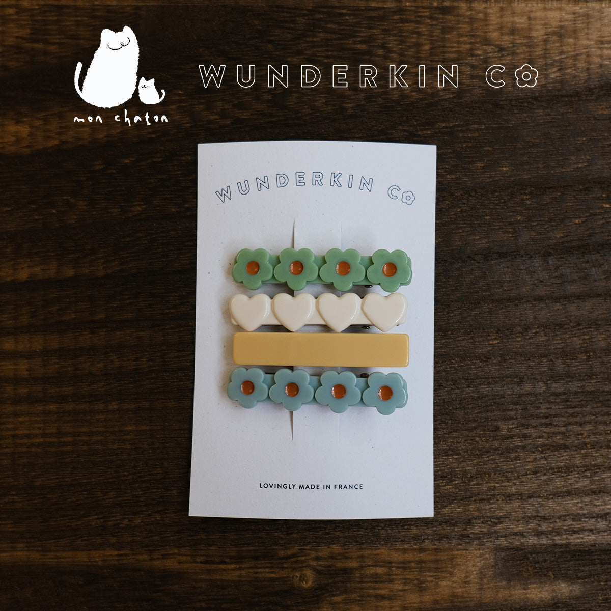 ◎WUNDERKIN◎ Set of 4 Hair Clips Exclusive to mon chaton