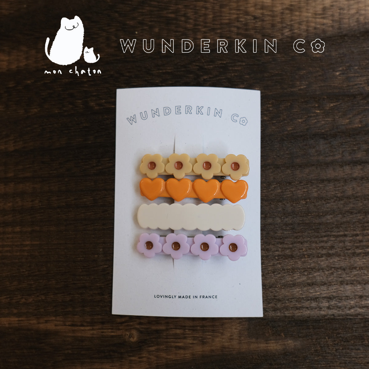 ◎WUNDERKIN◎ Set of 4 Hair Clips Exclusive to mon chaton