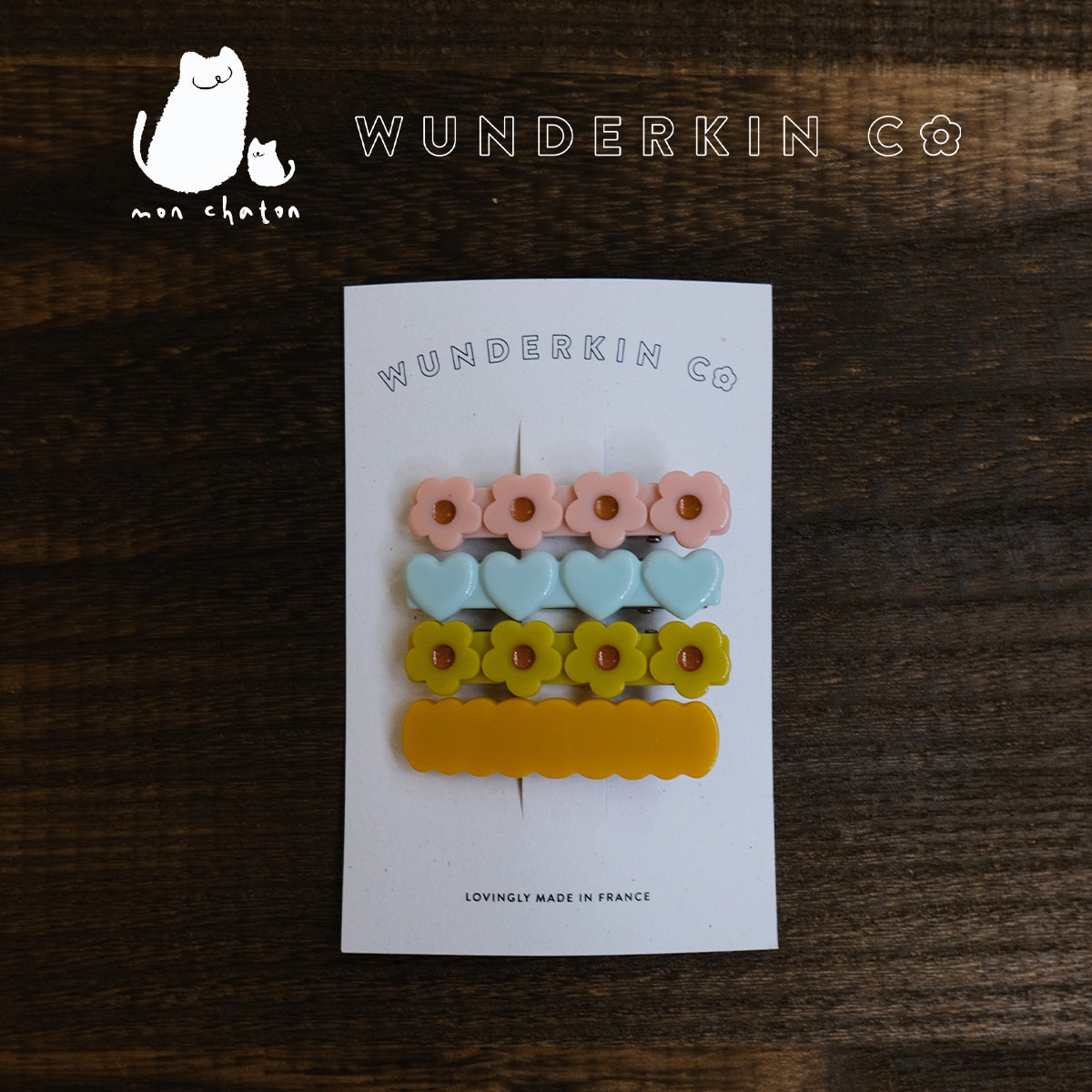 ◎WUNDERKIN◎ Set of 4 Hair Clips Exclusive to mon chaton