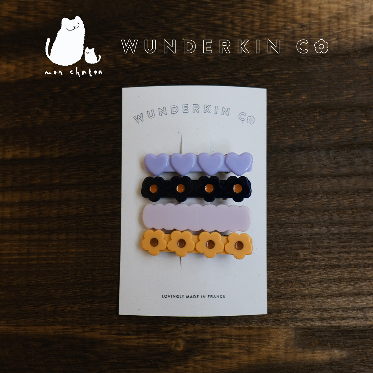 ◎WUNDERKIN◎ Set of 4 Hair Clips Exclusive to mon chaton