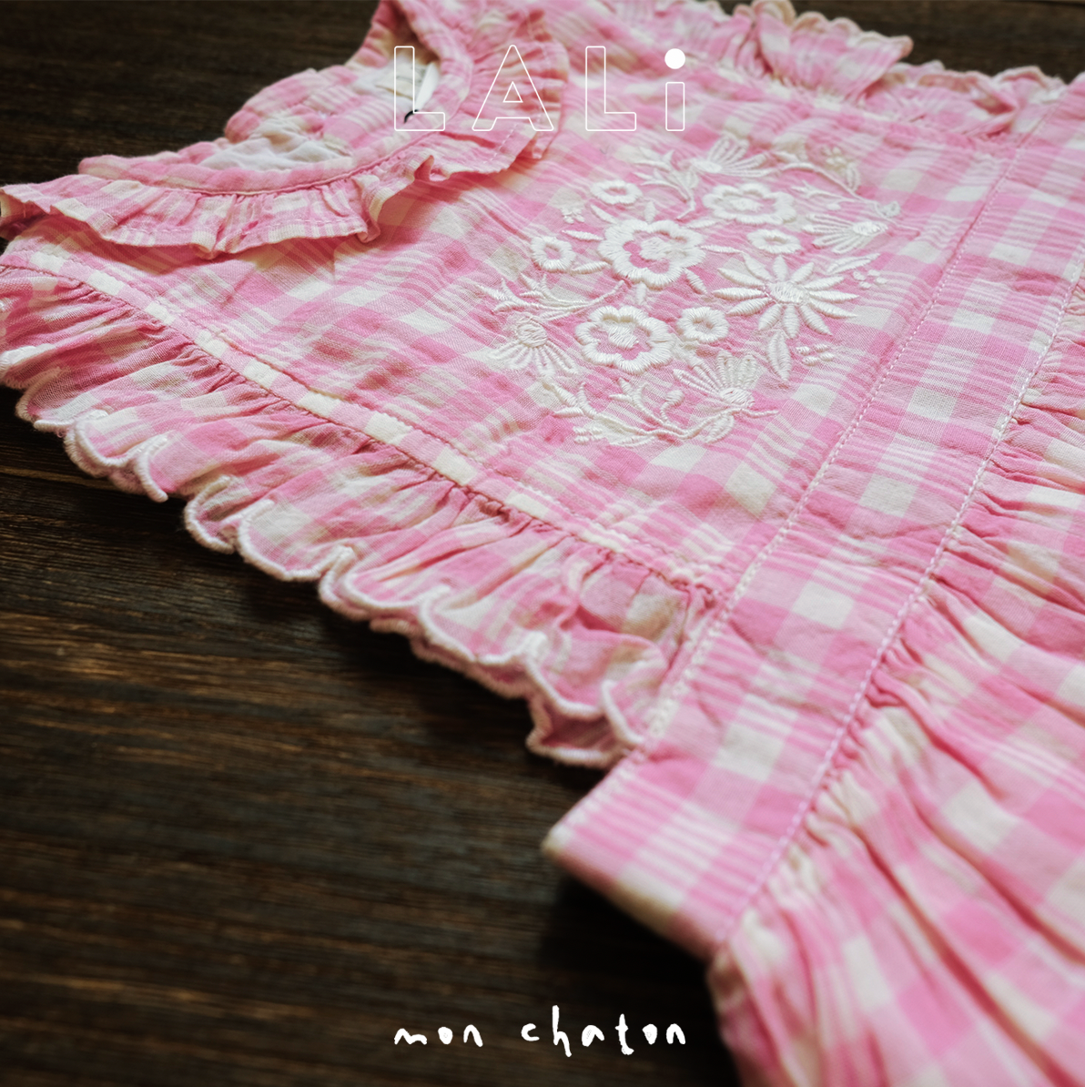 ◎LALI◎ Clover Dress in Pink Picnic Plaid