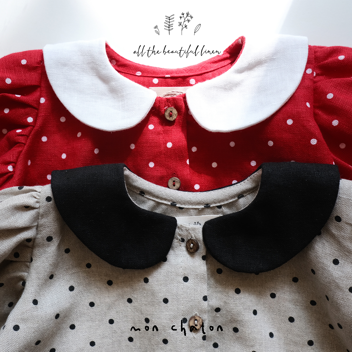 Red Polka Dot Exclusive Linen Tunic Dress