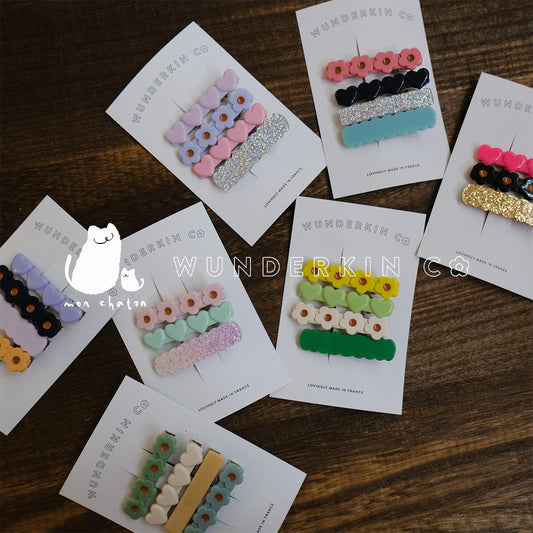 ◎WUNDERKIN◎ Set of 4 Hair Clips Exclusive to mon chaton