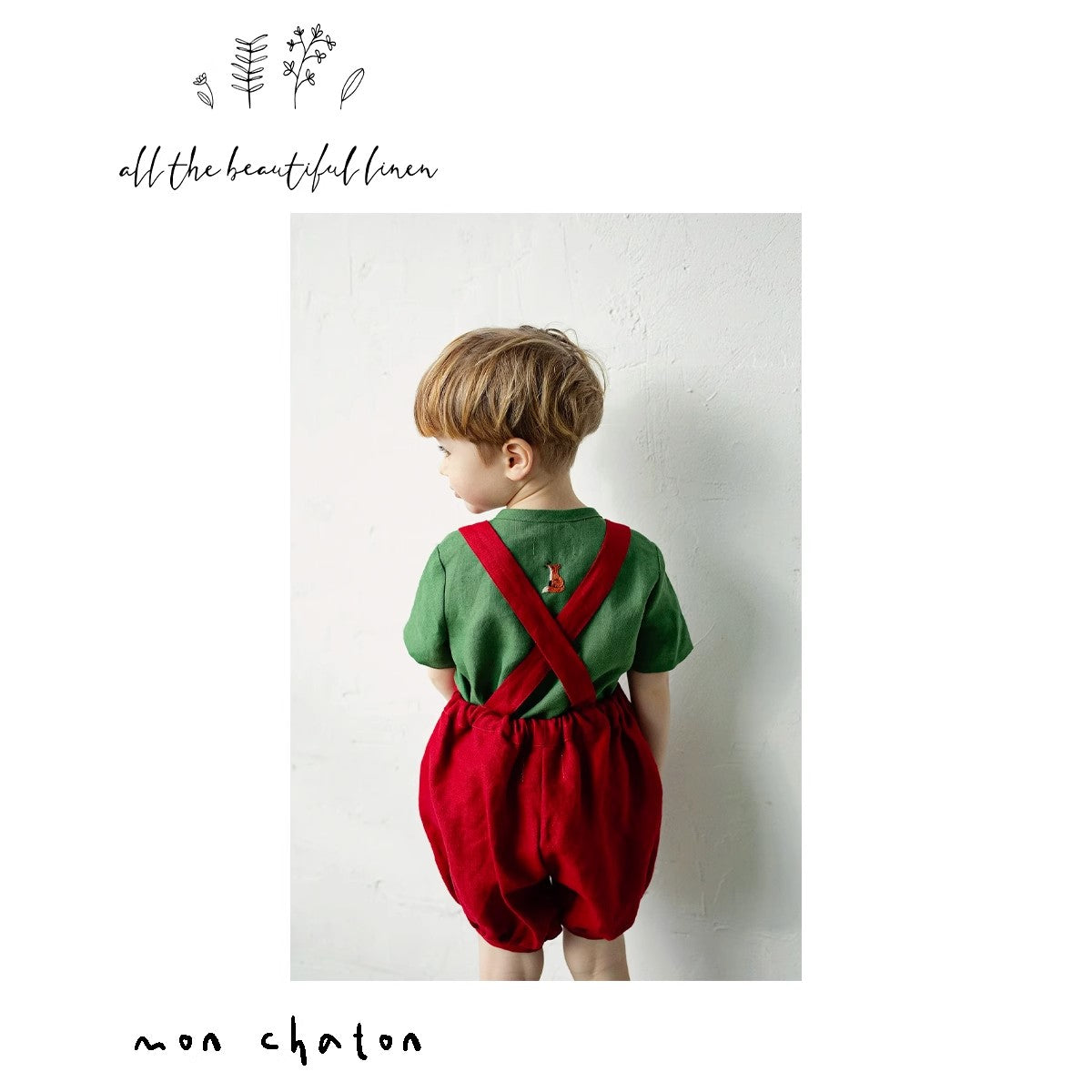 Linen Shorts with Suspenders