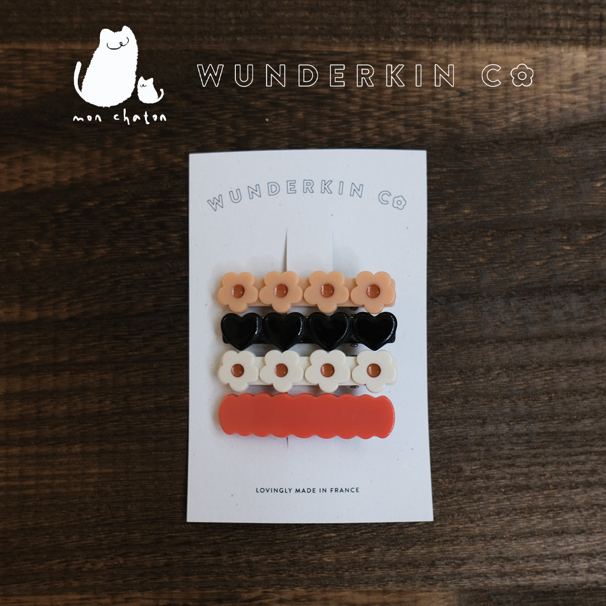 ◎WUNDERKIN◎ Set of 4 Hair Clips Exclusive to mon chaton